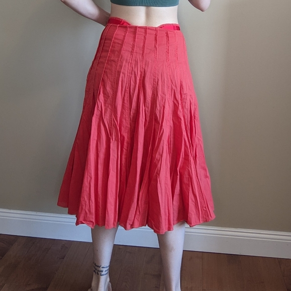 Retro Orange Midi Skirt 'Focus Lifestyle' - Picture 3 of 6